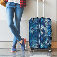 Hawaii Makahiki Turtle Luggage Cover Galaxy Tapa Pattern - Polynesian Pride