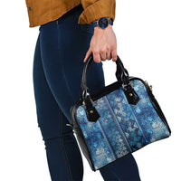 Hawaii Makahiki Turtle Shoulder Handbag Galaxy Tapa Pattern - Polynesian Pride