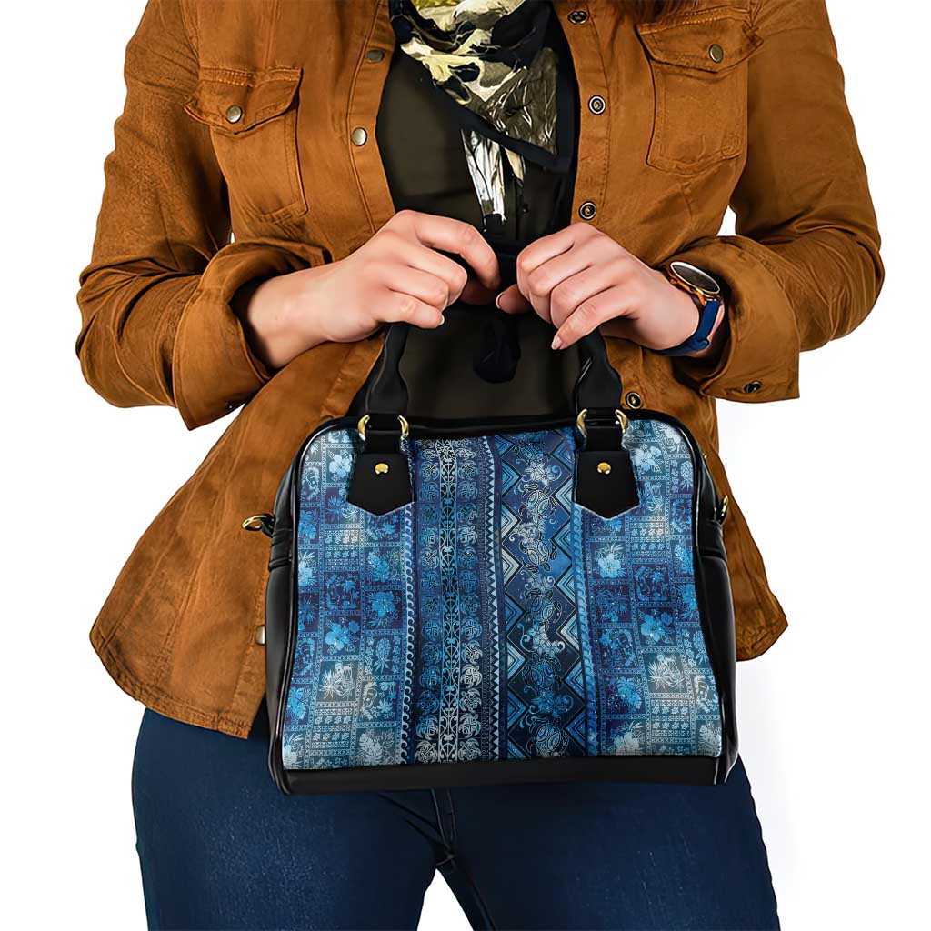 Hawaii Makahiki Turtle Shoulder Handbag Galaxy Tapa Pattern - Polynesian Pride