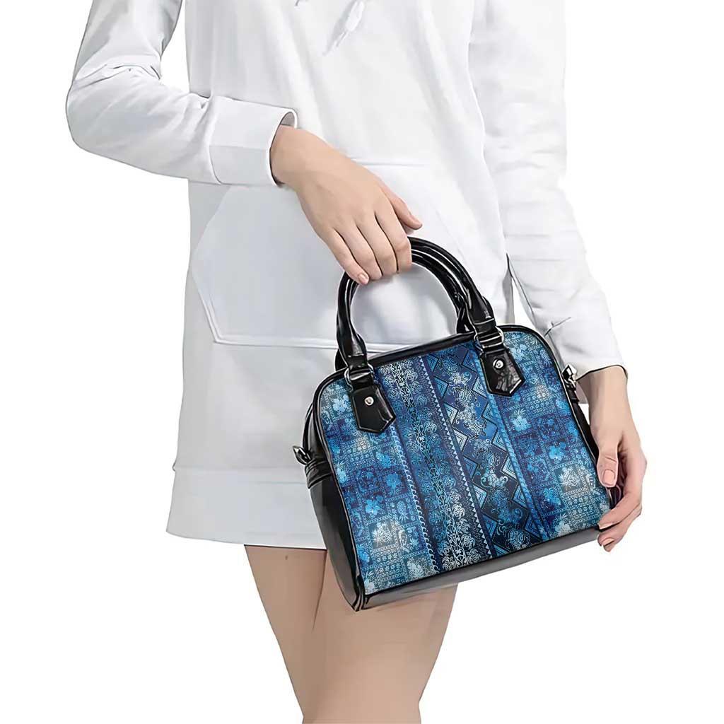 Hawaii Makahiki Turtle Shoulder Handbag Galaxy Tapa Pattern - Polynesian Pride