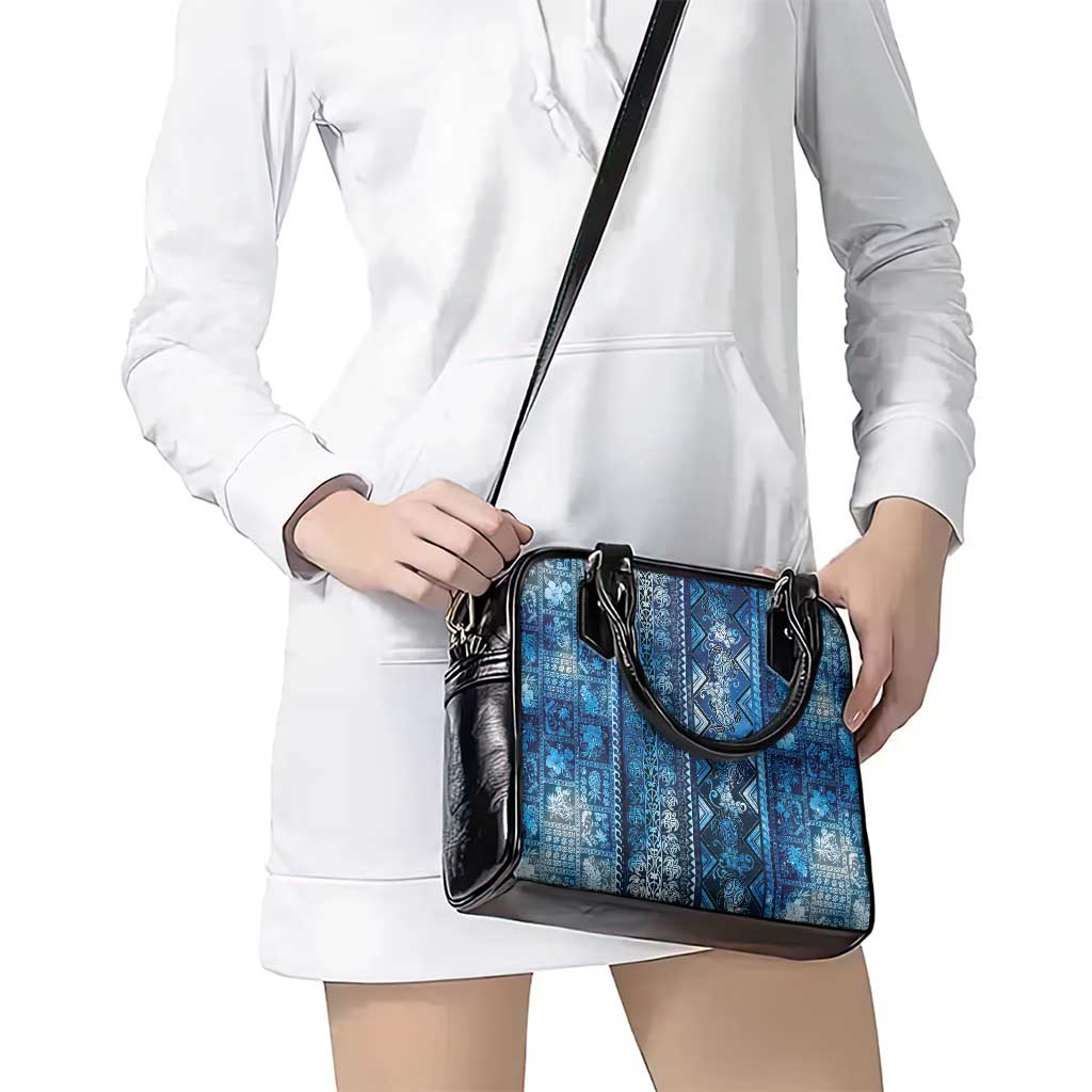 Hawaii Makahiki Turtle Shoulder Handbag Galaxy Tapa Pattern - Polynesian Pride