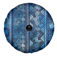 Hawaii Makahiki Turtle Spare Tire Cover Galaxy Tapa Pattern - Polynesian Pride