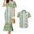 Hawaii Makahiki Turtle Couples Matching Mermaid Dress and Hawaiian Shirt Green Tapa Pattern - Polynesian Pride