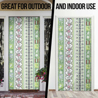 Hawaii Makahiki Turtle Door Cover Green Tapa Pattern - Polynesian Pride