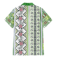 Hawaii Makahiki Turtle Family Matching Mermaid Dress and Hawaiian Shirt Green Tapa Pattern - Polynesian Pride