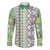 Hawaii Makahiki Turtle Family Matching Short Sleeve Bodycon Dress and Hawaiian Shirt Green Tapa Pattern - Polynesian Pride