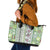 Hawaii Makahiki Turtle Leather Tote Bag Green Tapa Pattern - Polynesian Pride