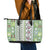 Hawaii Makahiki Turtle Leather Tote Bag Green Tapa Pattern - Polynesian Pride