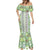 Hawaii Makahiki Turtle Mermaid Dress Green Tapa Pattern - Polynesian Pride