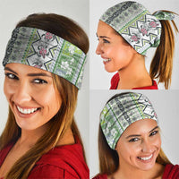 Hawaii Makahiki Turtle Neck Gaiter Green Tapa Pattern - Polynesian Pride