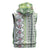 Hawaii Makahiki Turtle Sleeveless Zip Hoodie Green Tapa Pattern - Polynesian Pride