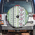 Hawaii Makahiki Turtle Spare Tire Cover Green Tapa Pattern - Polynesian Pride