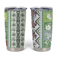 Hawaii Makahiki Turtle Tumbler Cup Green Tapa Pattern - Polynesian Pride