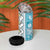 Hawaii Makahiki Turtle 4 in 1 Can Cooler Tumbler Blue Tapa Pattern - Polynesian Pride