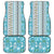 Hawaii Makahiki Turtle Car Mats Blue Tapa Pattern - Polynesian Pride