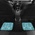 Hawaii Makahiki Turtle Car Mats Blue Tapa Pattern - Polynesian Pride