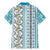 Hawaii Makahiki Turtle Family Matching Mermaid Dress and Hawaiian Shirt Blue Tapa Pattern - Polynesian Pride