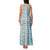 Hawaii Makahiki Turtle Family Matching Tank Maxi Dress and Hawaiian Shirt Blue Tapa Pattern - Polynesian Pride