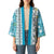 Hawaii Makahiki Turtle Kimono Blue Tapa Pattern - Polynesian Pride