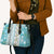 Hawaii Makahiki Turtle Leather Bag Blue Tapa Pattern - Polynesian Pride