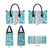 Hawaii Makahiki Turtle Leather Bag Blue Tapa Pattern - Polynesian Pride