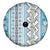 Hawaii Makahiki Turtle Spare Tire Cover Blue Tapa Pattern - Polynesian Pride