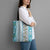 Hawaii Makahiki Turtle Tote Bag Blue Tapa Pattern - Polynesian Pride