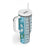 Hawaii Makahiki Turtle Tumbler With Handle Blue Tapa Pattern - Polynesian Pride