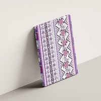 Hawaii Makahiki Turtle Canvas Wall Art Violet Tapa Pattern - Polynesian Pride