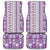Hawaii Makahiki Turtle Car Mats Violet Tapa Pattern - Polynesian Pride