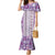 Hawaii Makahiki Turtle Family Matching Mermaid Dress and Hawaiian Shirt Violet Tapa Pattern - Polynesian Pride