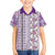 Hawaii Makahiki Turtle Family Matching Off Shoulder Short Dress and Hawaiian Shirt Violet Tapa Pattern - Polynesian Pride