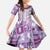 Hawaii Makahiki Turtle Family Matching Puletasi and Hawaiian Shirt Violet Tapa Pattern - Polynesian Pride