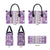 Hawaii Makahiki Turtle Leather Bag Violet Tapa Pattern - Polynesian Pride