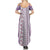 Hawaii Makahiki Turtle Summer Maxi Dress Violet Tapa Pattern - Polynesian Pride