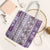 Hawaii Makahiki Turtle Tote Bag Violet Tapa Pattern - Polynesian Pride