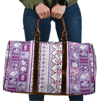 Hawaii Makahiki Turtle Travel Bag Violet Tapa Pattern - Polynesian Pride