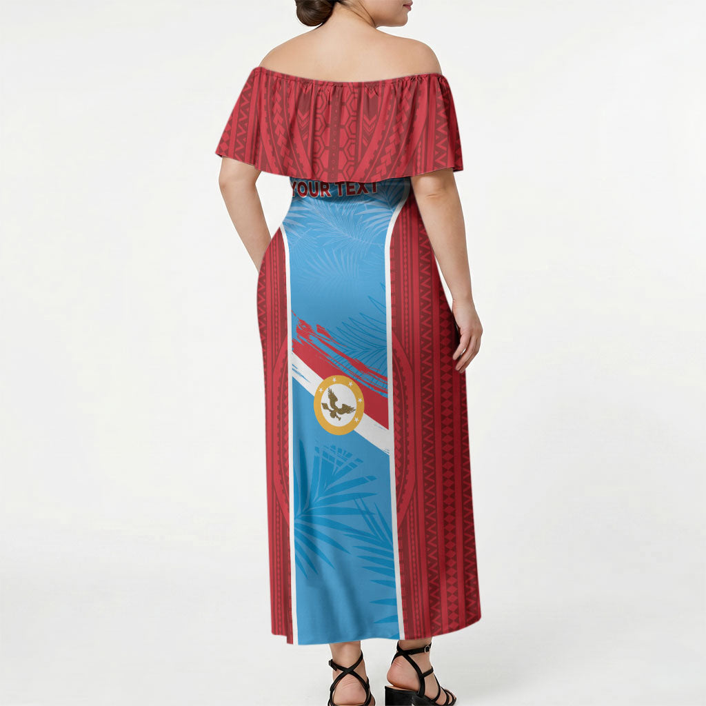 Personalised Malaita Province Day Off Shoulder Maxi Dress Unique Style LT05 - Polynesian Pride