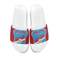 Malaita Province Day Slide Sandals Unique Style LT05 Blue - Polynesian Pride