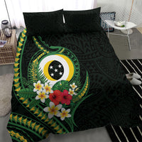 Solomon Islands Western Province Bedding Set Polynesian Pattern With Tropical Flowers LT05 - Polynesian Pride