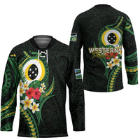 Solomon Islands Western Province Hockey Jersey Polynesian Pattern With Tropical Flowers LT05 - Polynesian Pride