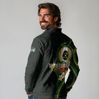 Solomon Islands Western Province Long Sleeve Polo Shirt Polynesian Pattern With Tropical Flowers LT05 - Polynesian Pride