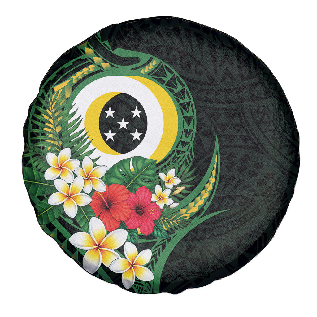 Solomon Islands Western Province Spare Tire Cover Polynesian Pattern With Tropical Flowers LT05 - Polynesian Pride