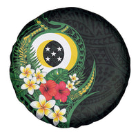 Solomon Islands Western Province Spare Tire Cover Polynesian Pattern With Tropical Flowers LT05 - Polynesian Pride
