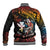 Hawaii And Japan Baseball Jacket Koi Fish With Kanaka Maoli