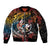 Hawaii And Japan Bomber Jacket Koi Fish With Kanaka Maoli