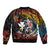 Hawaii And Japan Bomber Jacket Koi Fish With Kanaka Maoli