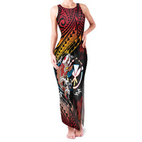 Hawaii And Japan Family Matching Tank Maxi Dress and Hawaiian Shirt Koi Fish With Kanaka Maoli