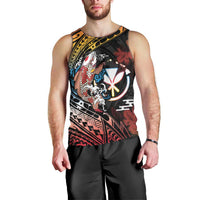 Hawaii And Japan Men Tank Top Koi Fish With Kanaka Maoli