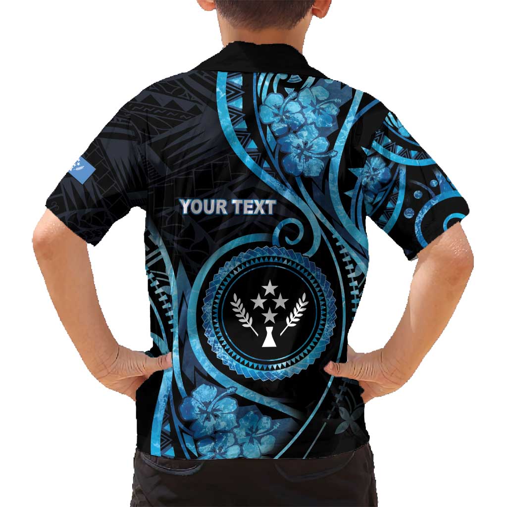 Personalised Kosrae Constitution Day Family Matching Puletasi and Hawaiian Shirt Ocean Floral Pattern